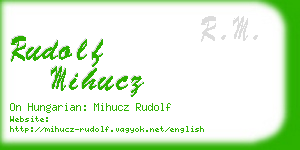 rudolf mihucz business card